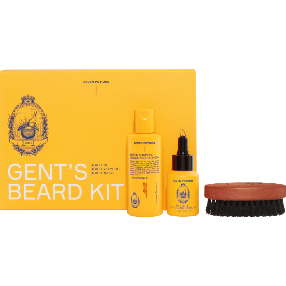 Beard Grooming Set - Beard Oil, Beard Shampoo, Beard Brush