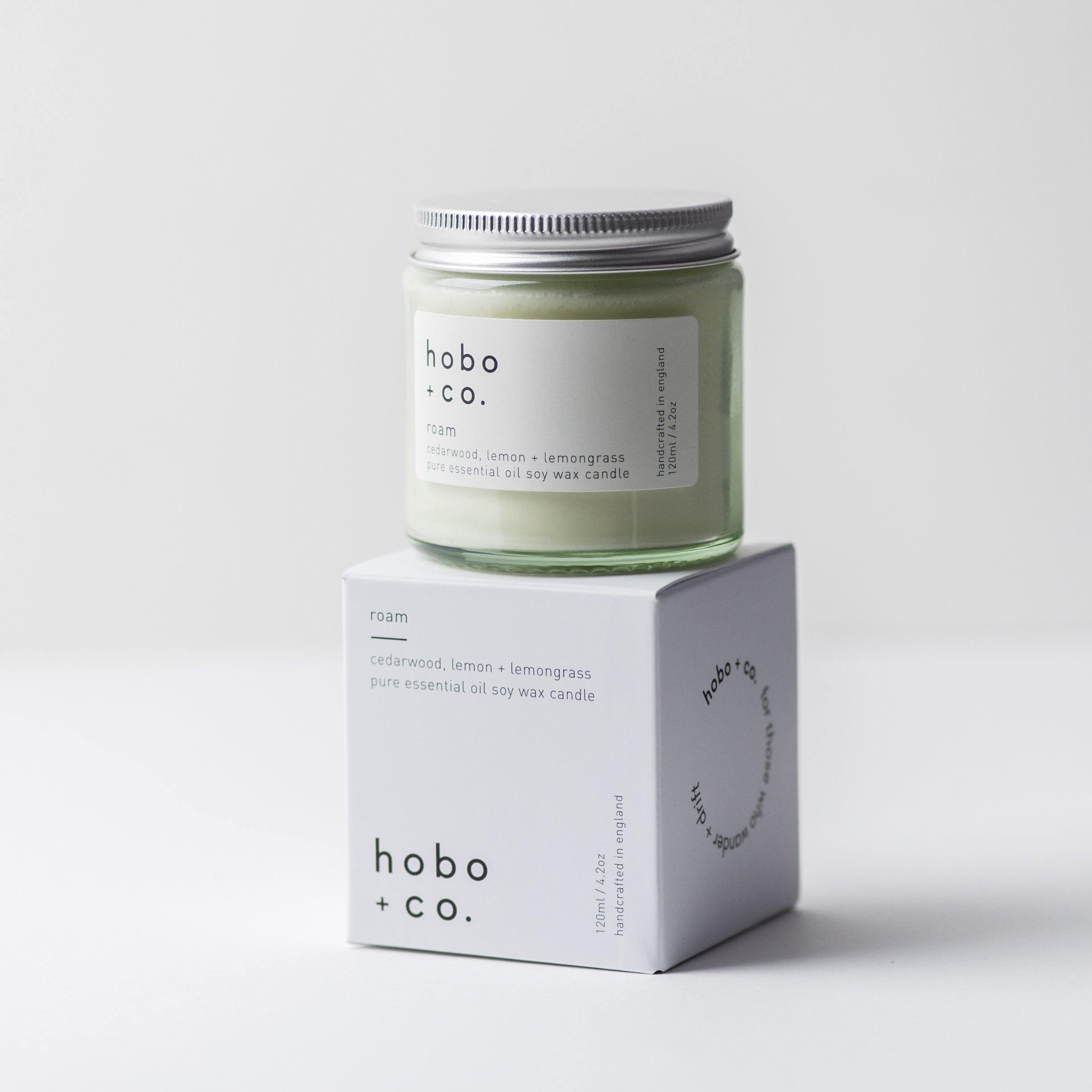 Roam Small Aromatherapy Essential Oil Scented Soy Candle