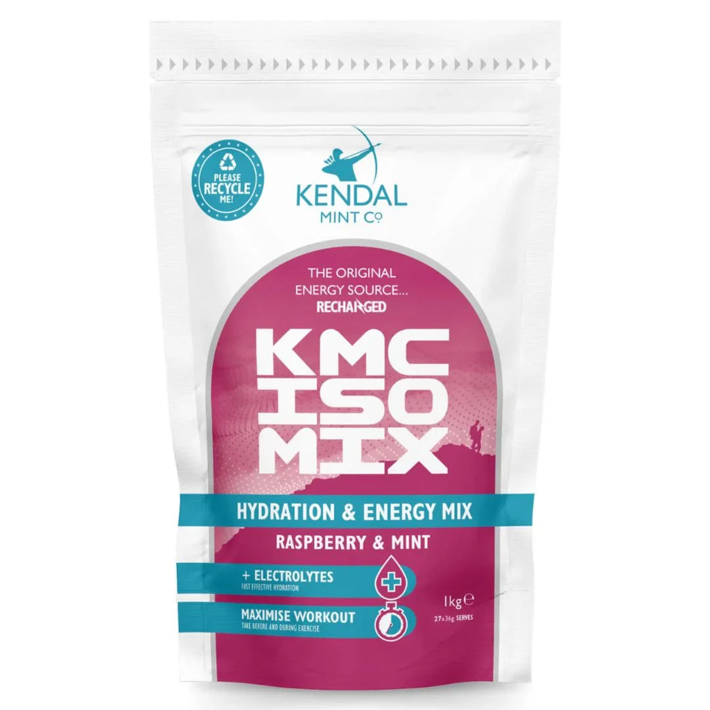 KMC ISO MIX Isotonic Hydration | Raspberry & Mint | Recyclable Pouch 1kg - 27 Serves