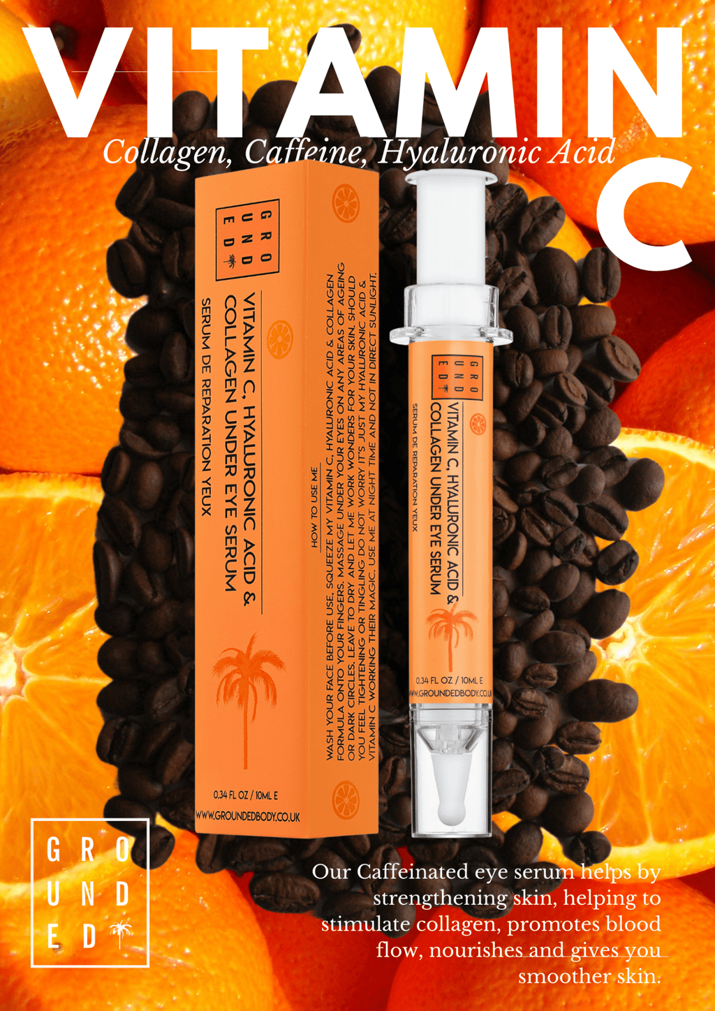 Collagen, Vitamin C, Biotin, Caffeine and HA Under Eye Serum