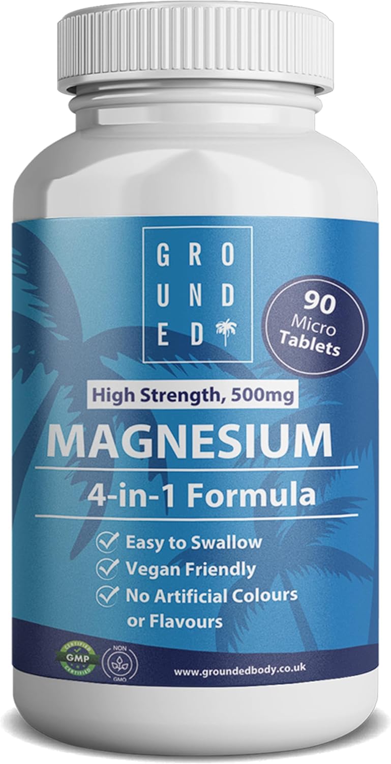 Grounded 4-in-1 Magnesium 500mg Tablets – Comprehensive Support for Mind & Body