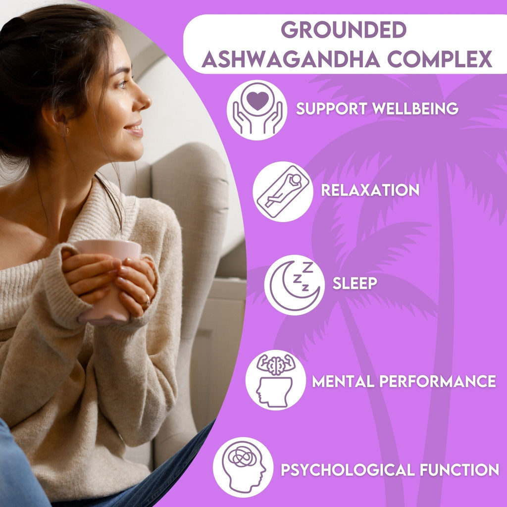 Grounded Ashwagandha High Strength 3000mg Tablets – 4-in-1 Stress & Mood Support