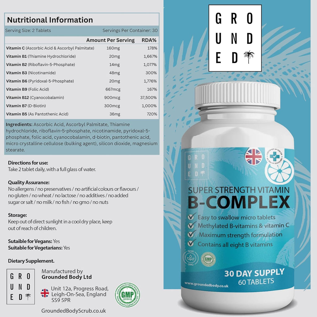 Grounded B Complex Tablets – 120 Tablets