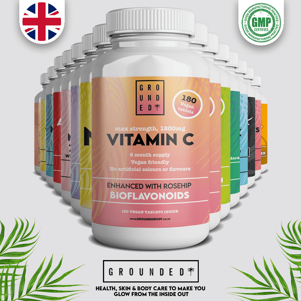 Grounded Vitamin C 500mg with Rosehip & Bioflavonoids – Daily Immune & Skin Support