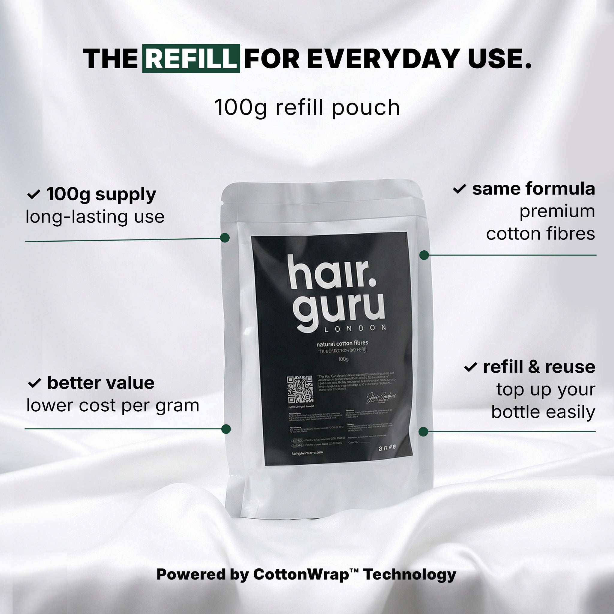 Hair Fibres Refill Pouch | 100g