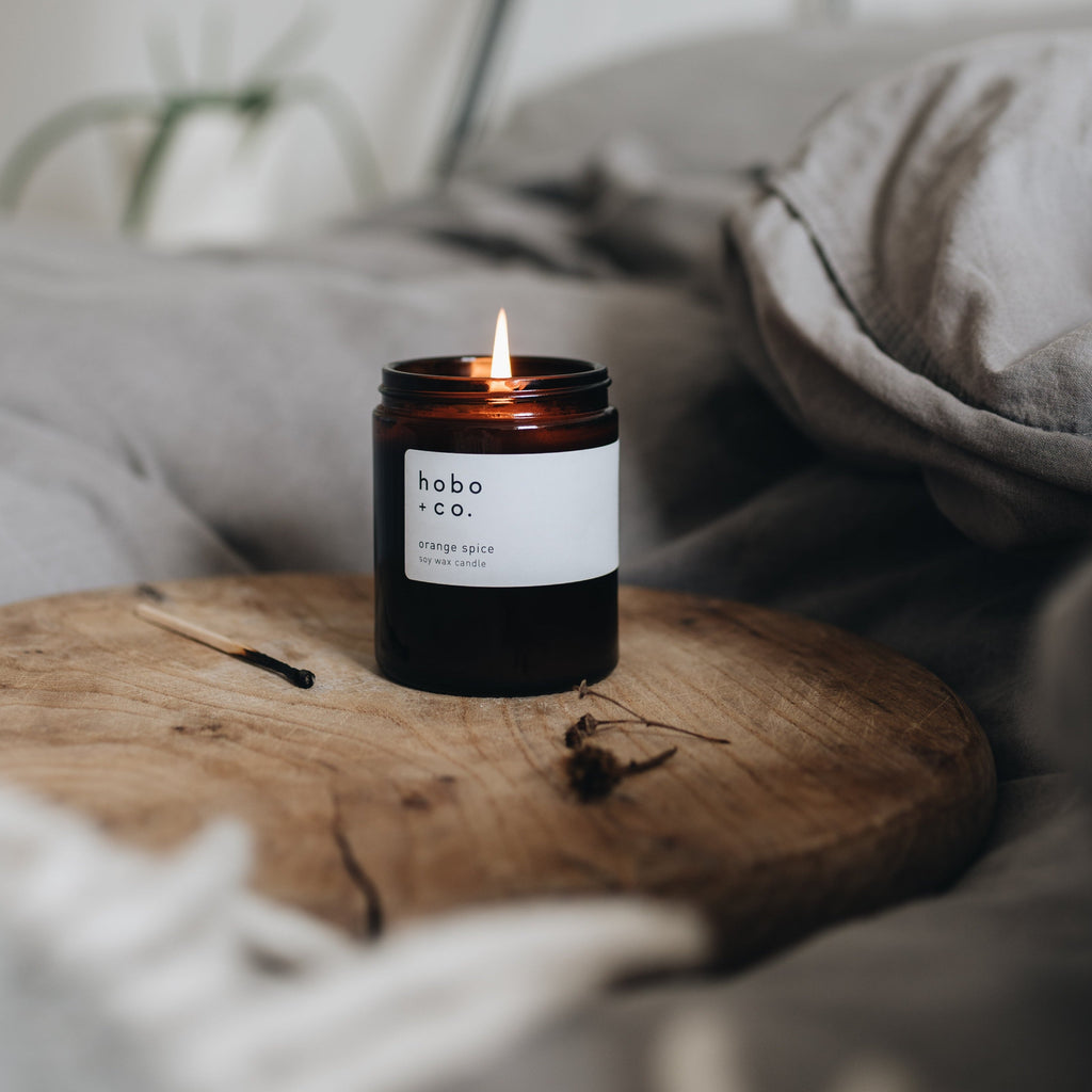 Glass Jar Orange Spice Candle