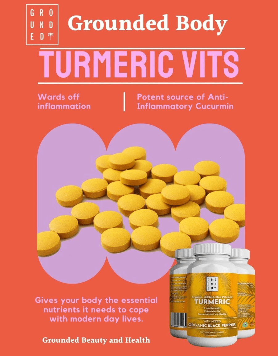 Organic Turmeric Curcumin 1600 mg with Black Pepper - 180 Vegan Turmeric Tablets