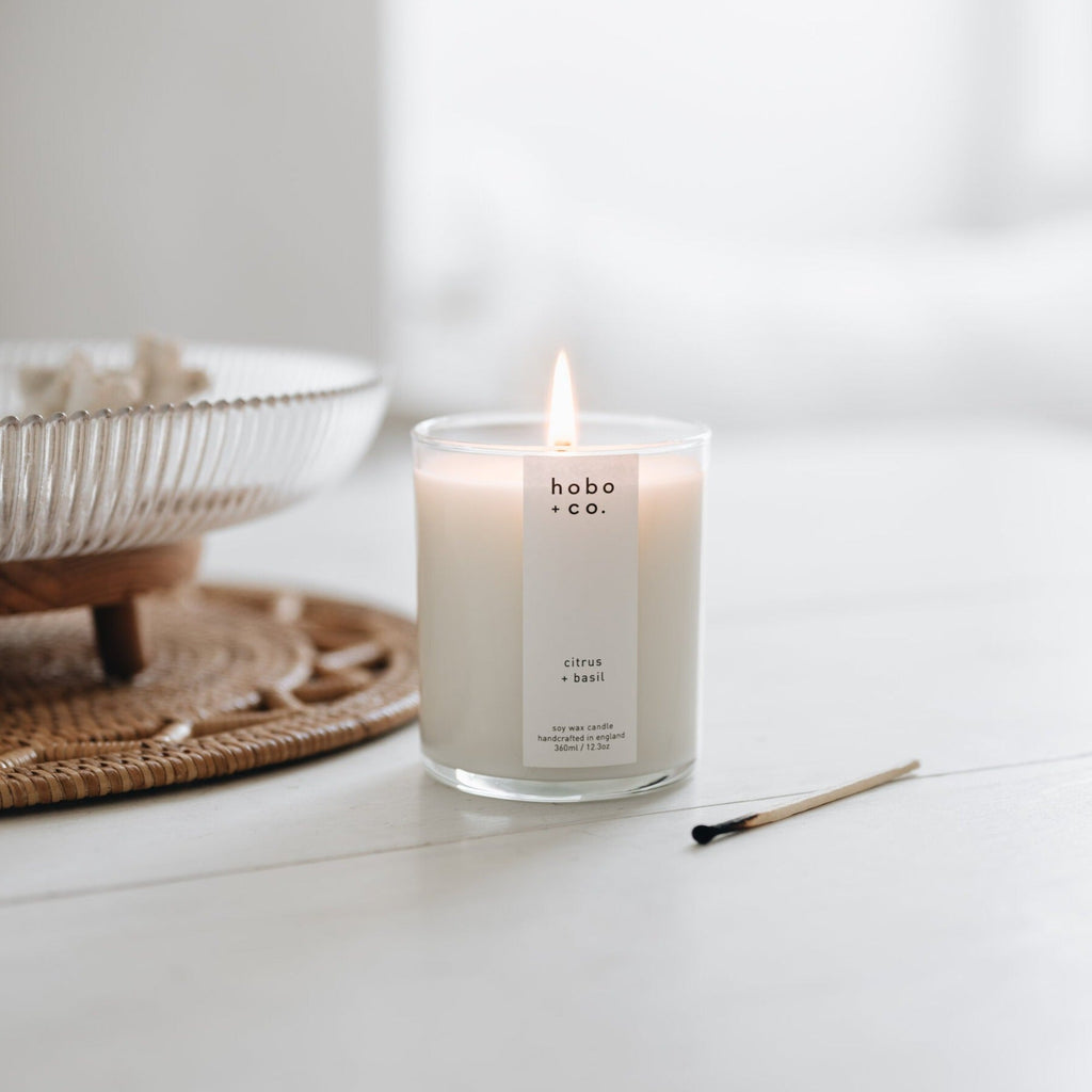 Large Citrus and Basil Candle