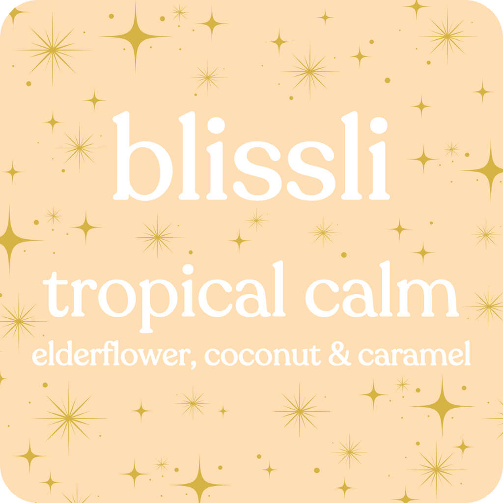 tropical calm – elderflower, coconut & caramel 220g soy candle